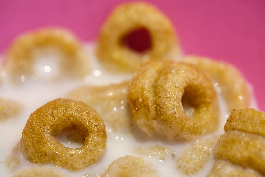 muesli, cornflakes, breakfast, eat, food, nutrition, milk, crispy HD wallpaper