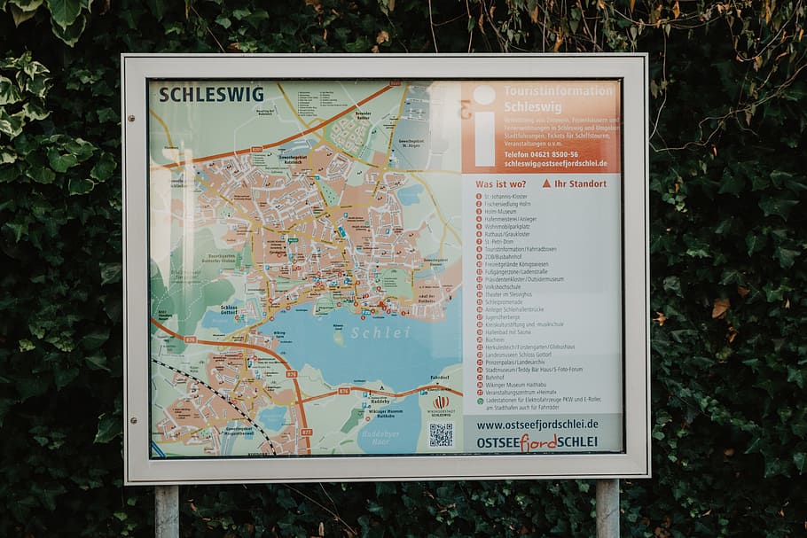 schleswig, germany, map, guidance, no people, text, nature HD wallpaper