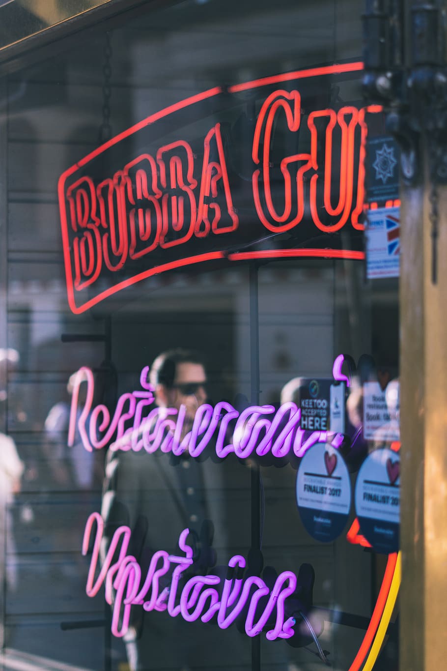 three neon signs, human, person, accessory, sunglasses, accessories HD wallpaper
