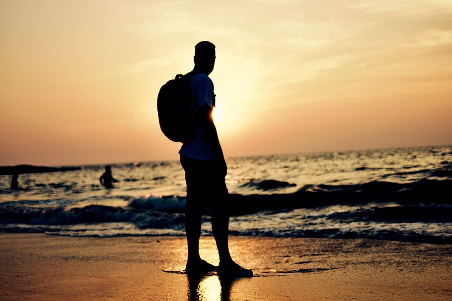 india, goa, tropic, sunset, ocean, southasia, beach, land, sea HD wallpaper