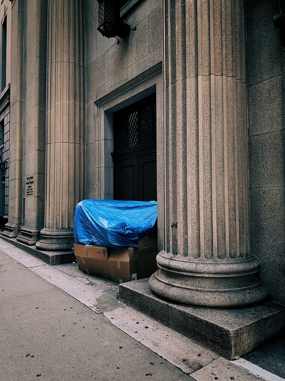 building, architecture, column, pillar, path, compassion, homeless HD wallpaper