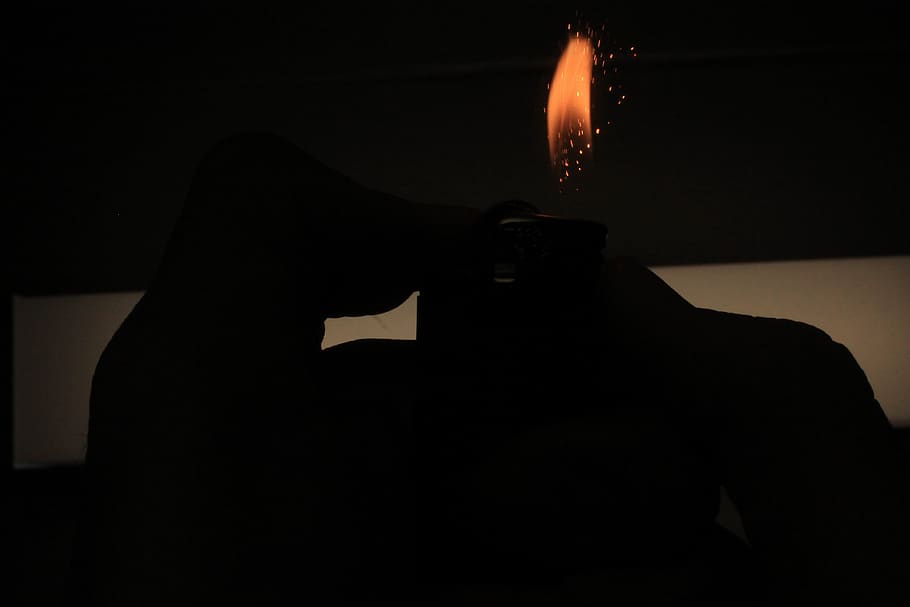 fire, orange, wallpaper, nature, happy, light, lighter, dark HD wallpaper