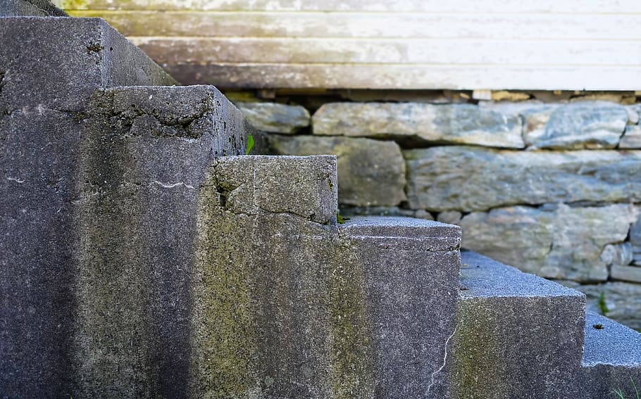 norway, grotle, step, rise, stone, stairs, old, wall, grey HD wallpaper