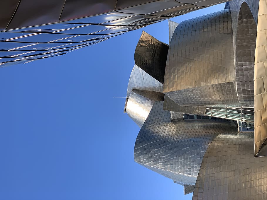 gray concrete building, architecture, office building, abandoibarra etorb. HD wallpaper