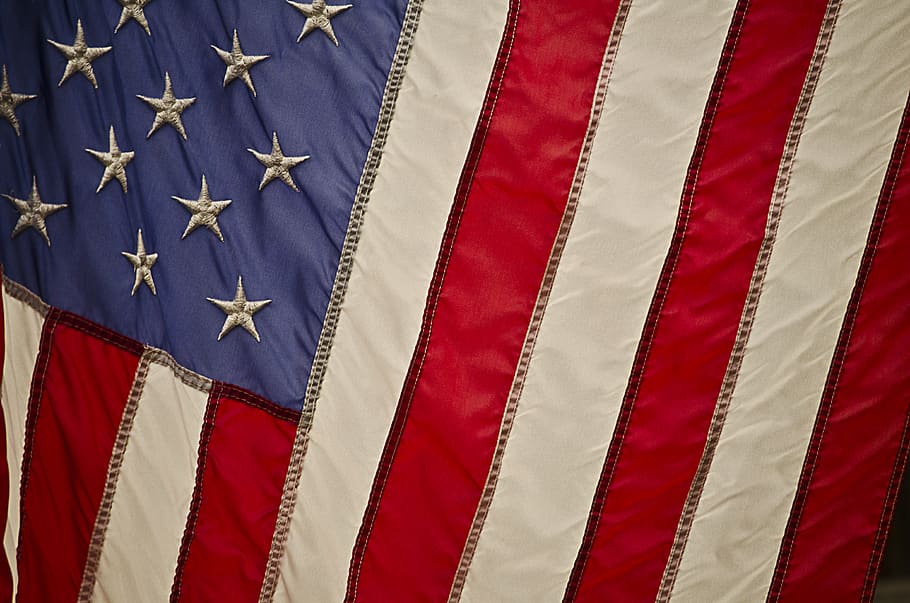 flag of U.S,A, red, america, american flag, white, blue, usa, HD wallpaper