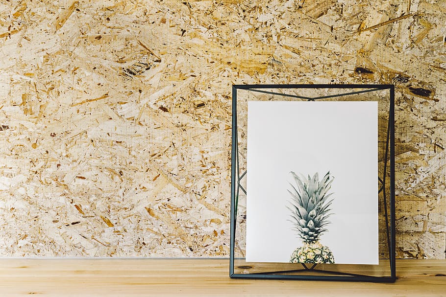 plant, pineapple, food, fruit, photograph, print, picture frame