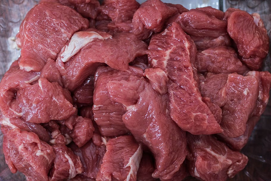 beef, meat, food, closeup, butcher, red meat, barbecue, meaty