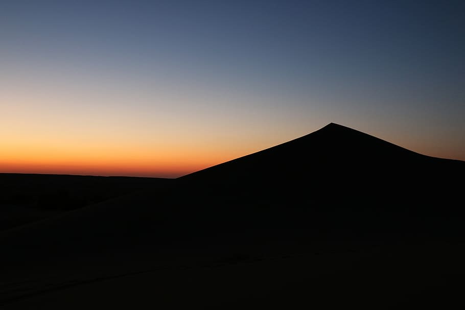 iran, mesr, sunset, desert, sky, silhouette, scenics - nature HD wallpaper