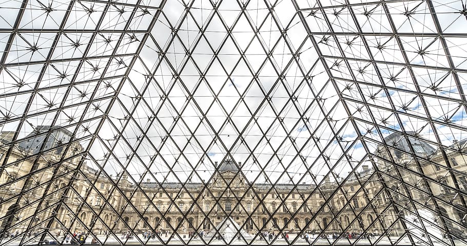 glass building, built structure, architecture, pattern, low angle view HD wallpaper