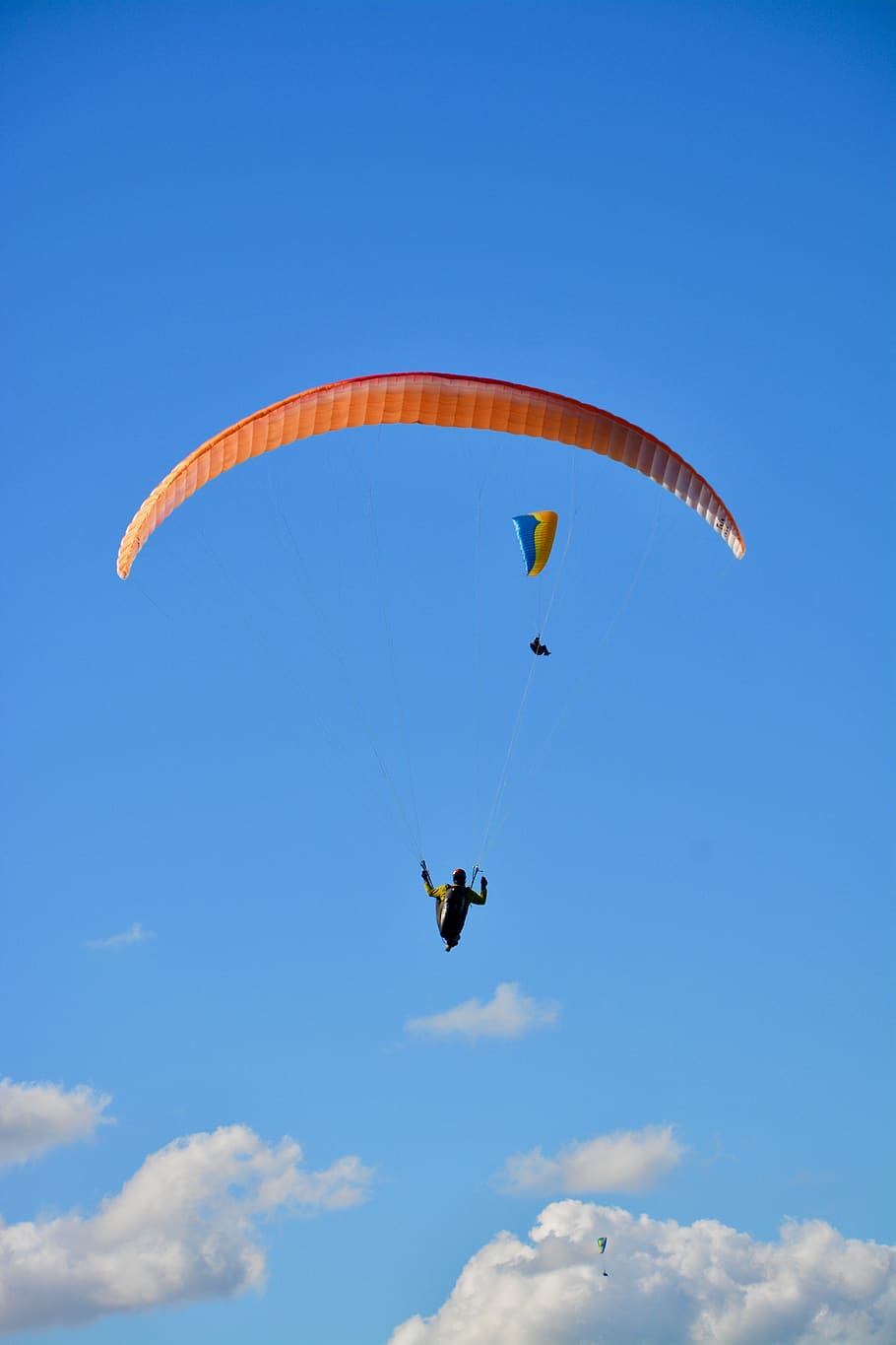paragliding, paraglider, sailing, wing, wing ozone rush 5, flight, HD wallpaper