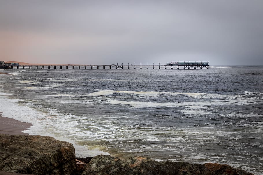 water, waterfront, dock, port, pier, boardwalk, building, bridge HD wallpaper