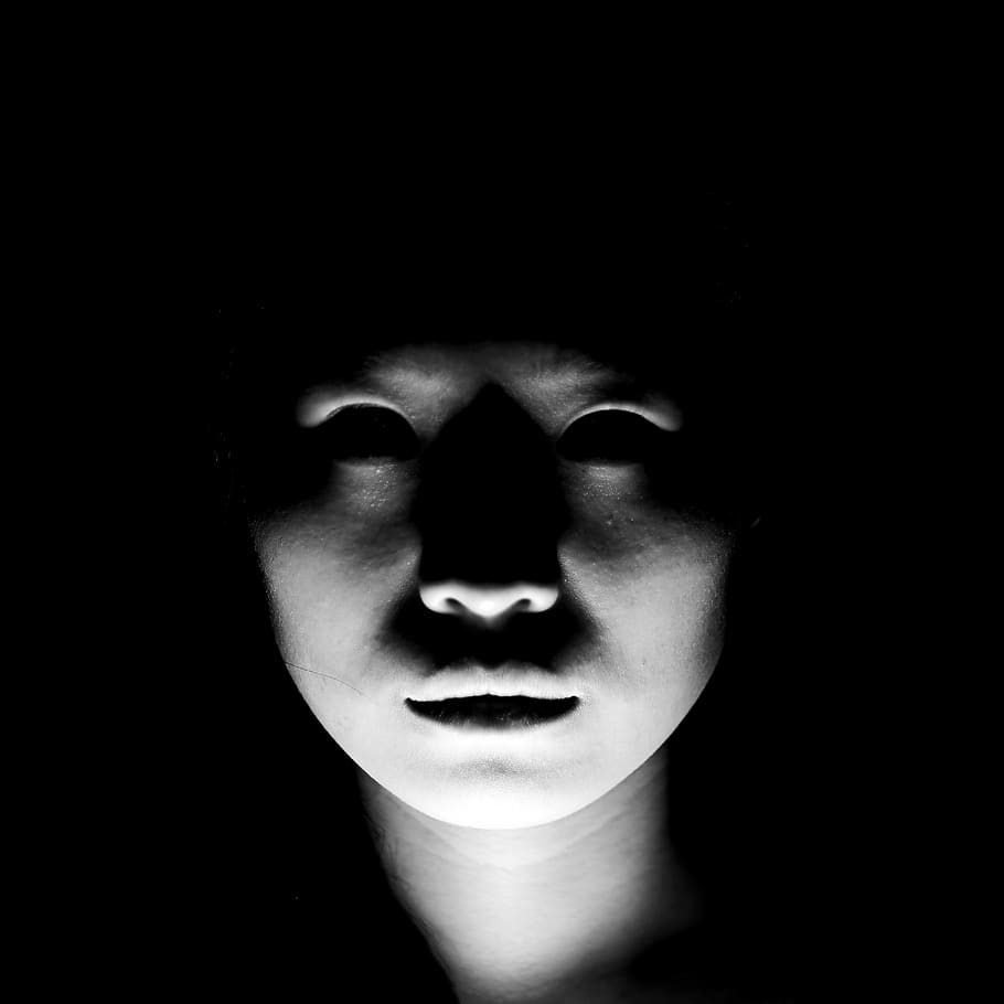 eye, face, shadow, one person, portrait, studio shot, headshot HD wallpaper