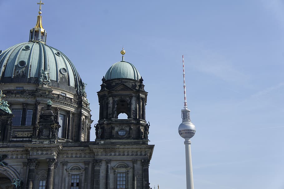 berlin, tv tower, architecture, building exterior, built structure HD wallpaper