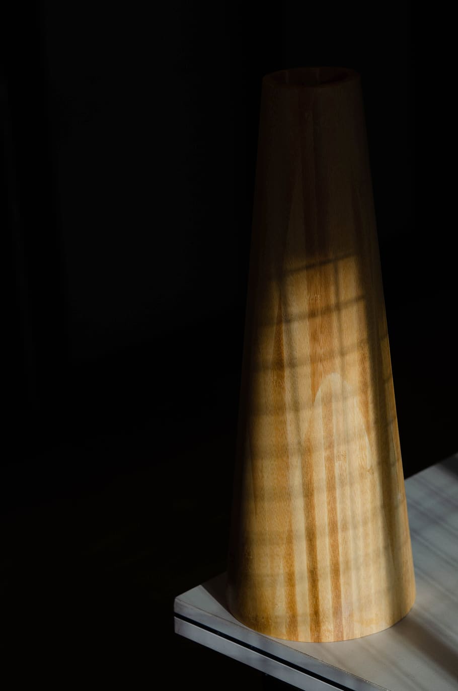 brown vase on gray table, suzhou, china, darkness, room, shadow HD wallpaper