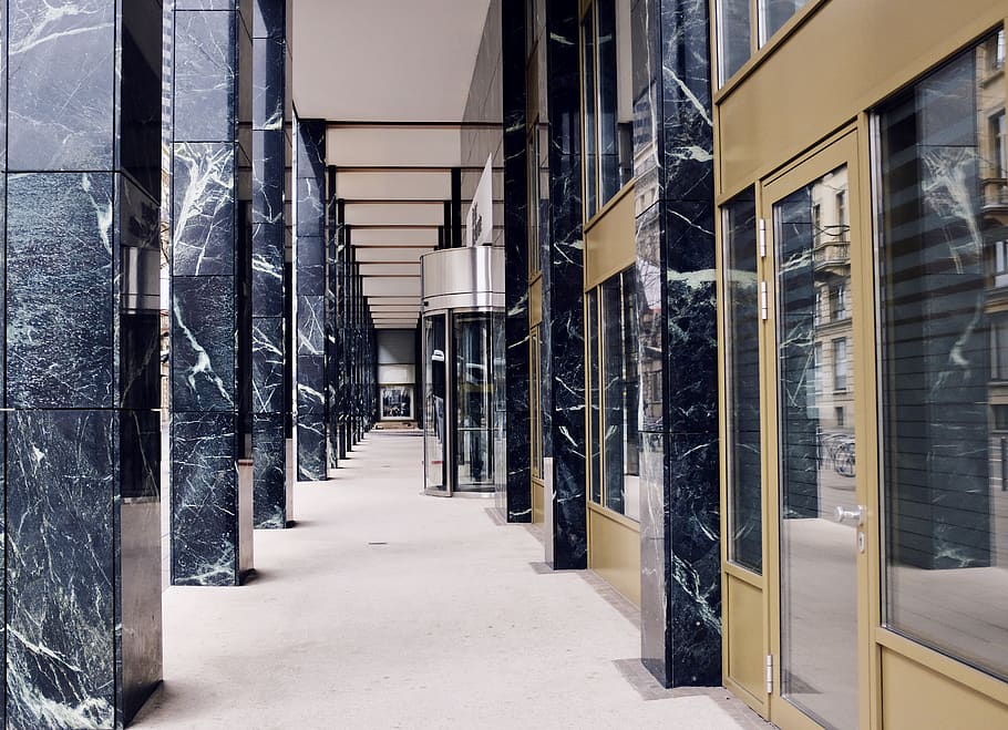 pathway between brown buildings, architecture, built structure HD wallpaper