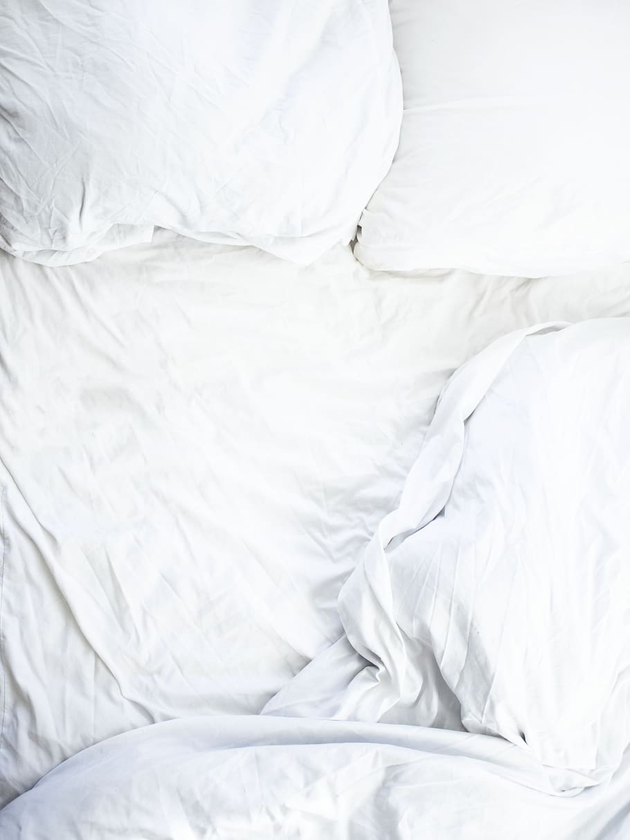 sleep, comfy, bedding, minimal, white, sleepy, creased, duvet HD wallpaper