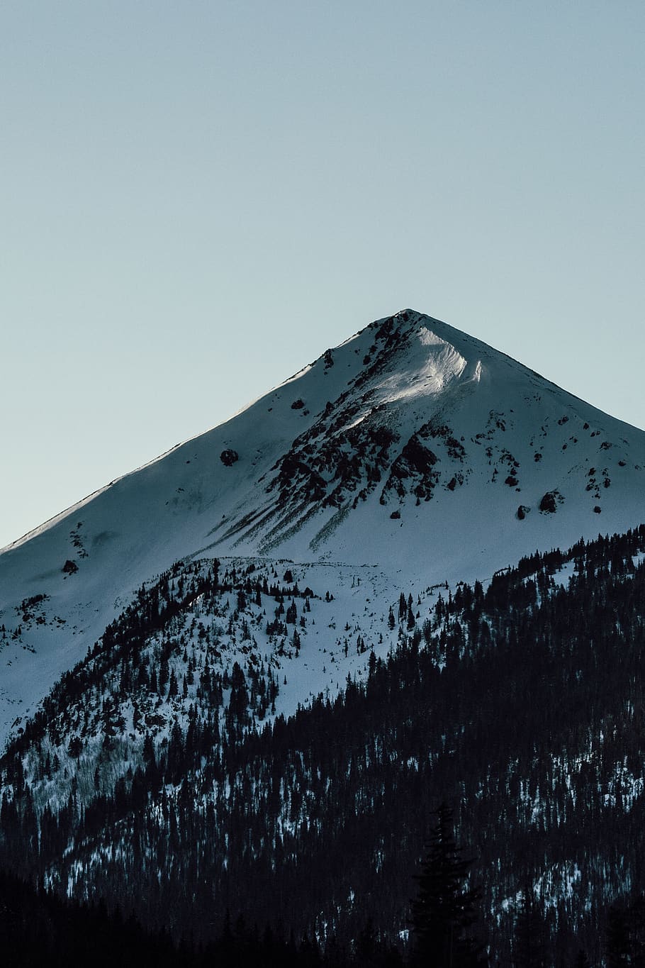 snow-capped mountain during daytime, sky, winter, cold temperature HD wallpaper