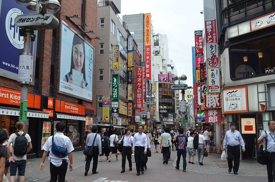 HD wallpaper: japan, shibuya, street, crowd, people, busy, city ...