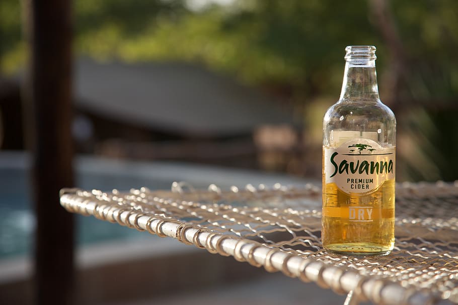 namibia, kamanjab, bottle, focus on foreground, table, glass - material HD wallpaper
