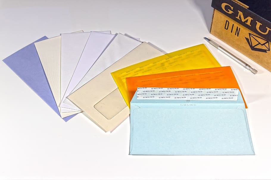 envelope, window envelope, din long, tape, self-adhesive, fine paper HD wallpaper
