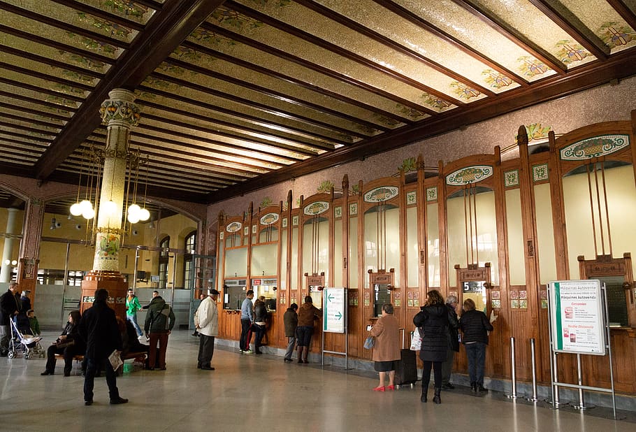 spain, valencia, train station, group of people, architecture HD wallpaper