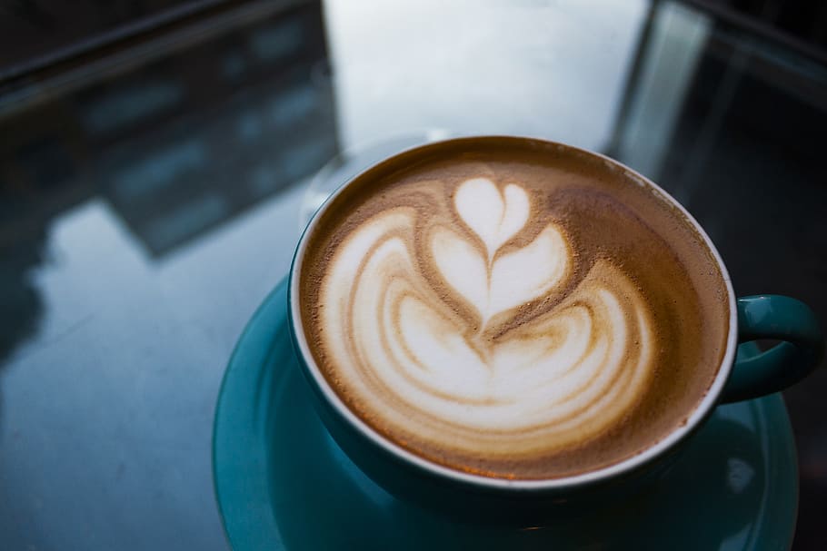coffee, latte, art, break, table, cup, coffee - drink, food and drink HD wallpaper