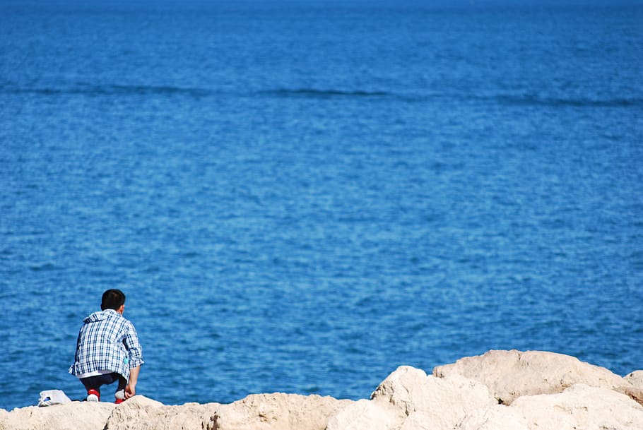 australia, perth, man, ocean, sea, water, leisure activity HD wallpaper