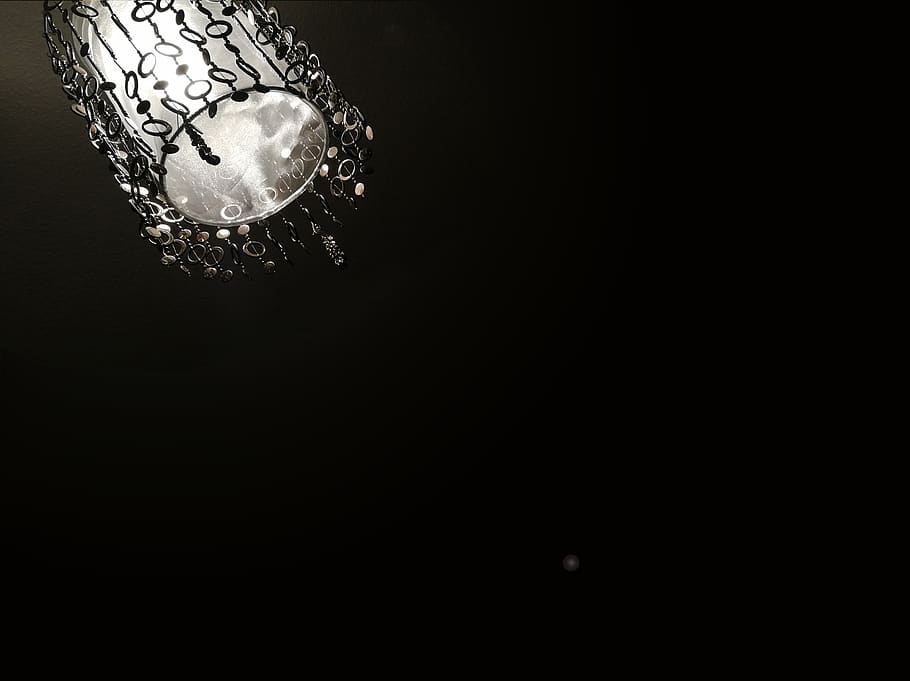 lamp, light, bulb, kelvin, led, room, copy space, black background HD wallpaper