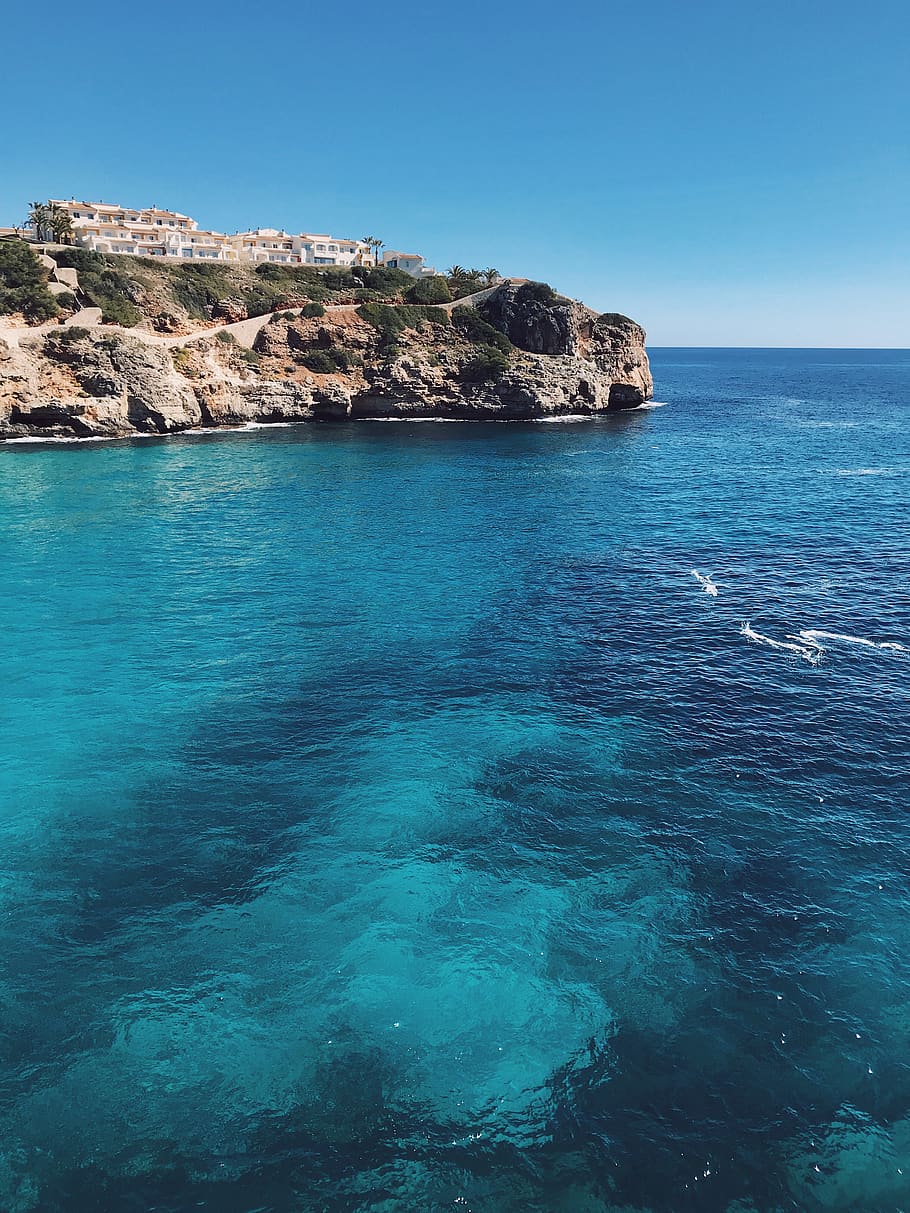Body Of Water , cliff, mediterranean, nature, ocean, scenic, sea HD wallpaper