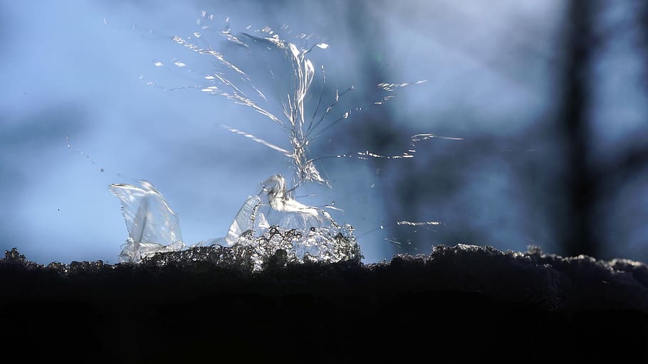 soap bubble, burst, snapshot, transparent, shatter, cold temperature HD wallpaper