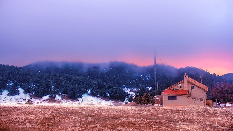 morocco, ifran, snow, panoramic, sky, natur, love, life, beuty HD wallpaper