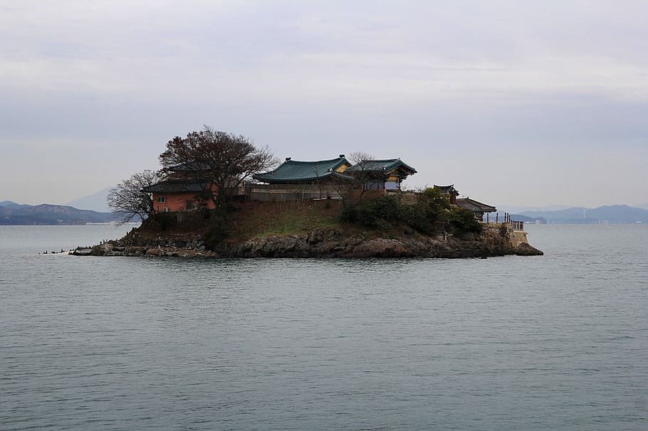 section, island, sea, sky, winter to, landscape, republic of korea HD wallpaper