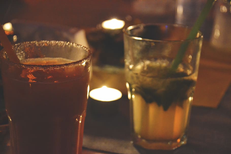 cocktail, light, candle, juice, sap, alcohol, caipirinha, drink HD wallpaper