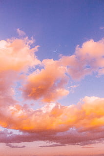 orange clouds, sky, cloud - sky, beauty in nature, sunset, tranquility HD wallpaper