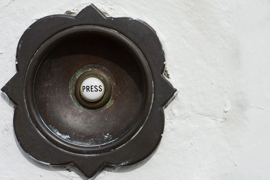 doorbell, press, button, ring, home, old, geometric shape, circle HD wallpaper