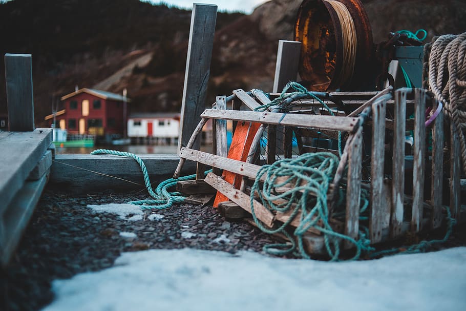 gray wooden sled, rope, vessel, vehicle, watercraft, transportation HD wallpaper