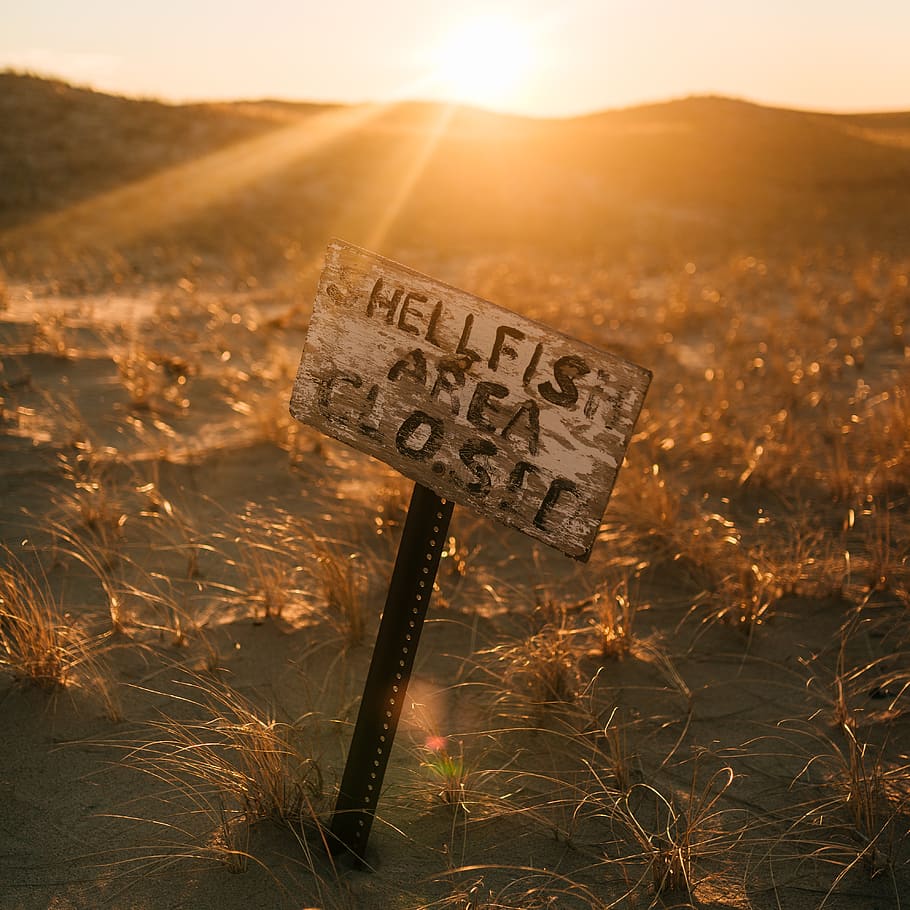 hellfis area signboard during sunset, cross, symbol, flare, light HD wallpaper