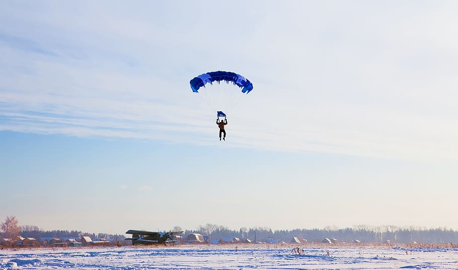 blue, diving, extreme, falling, fly, flyer, dom, jumping, men HD wallpaper