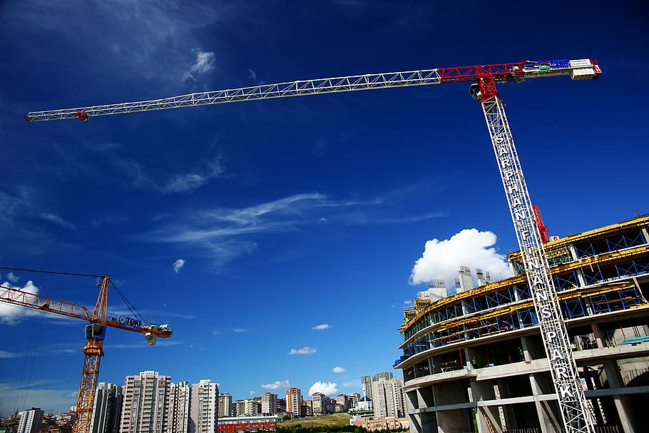 Photo Of Tower Crane, building, construction, high, crane - construction machinery HD wallpaper