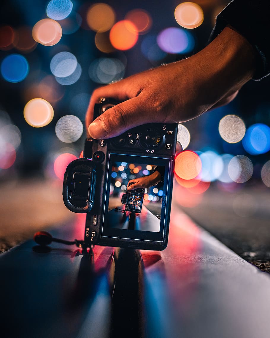 person capturing photo, human hand, technology, one person, human body part HD wallpaper