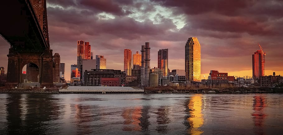 Panoramic Photography of City Near Body of Water, architecture, HD wallpaper