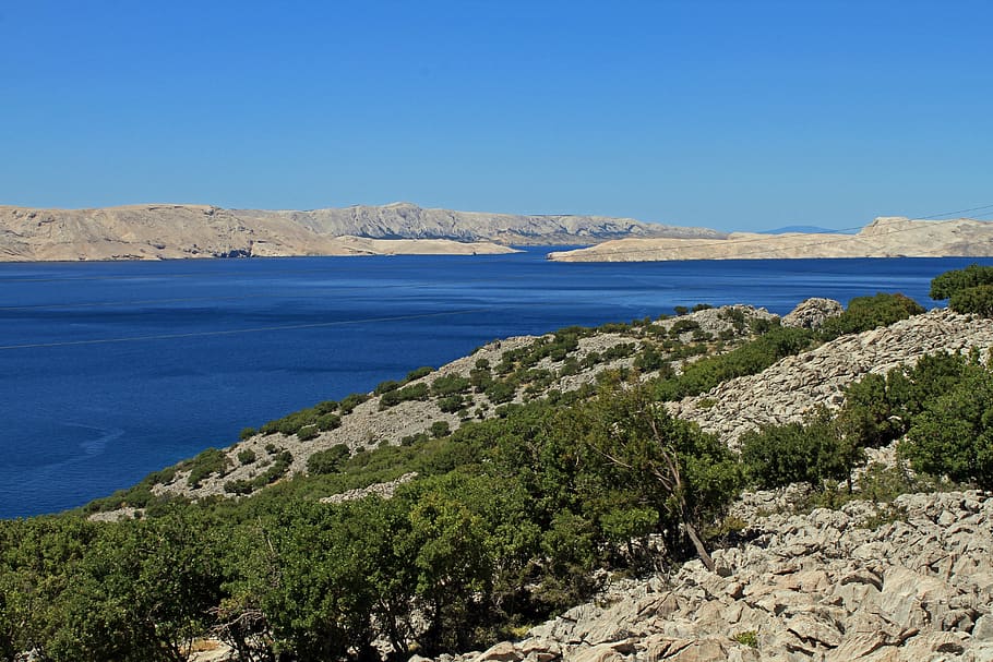 croatia, dalmatia, sea, karst, water, scenics - nature, sky, HD wallpaper