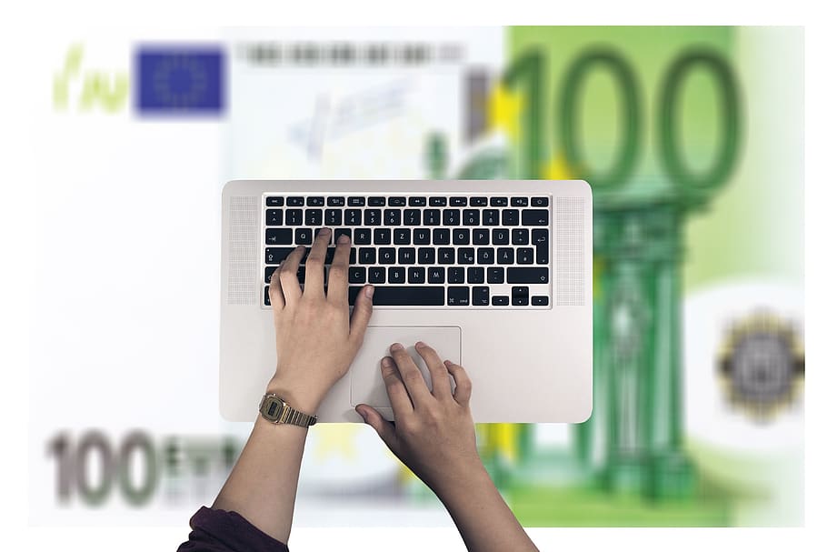 keyboard, hands, write, input, keys, euro, money finance, online HD wallpaper