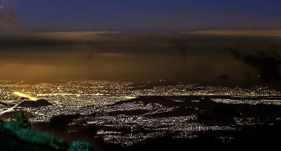 landscape, urban landscape, night, night time, city, mexico city, HD wallpaper