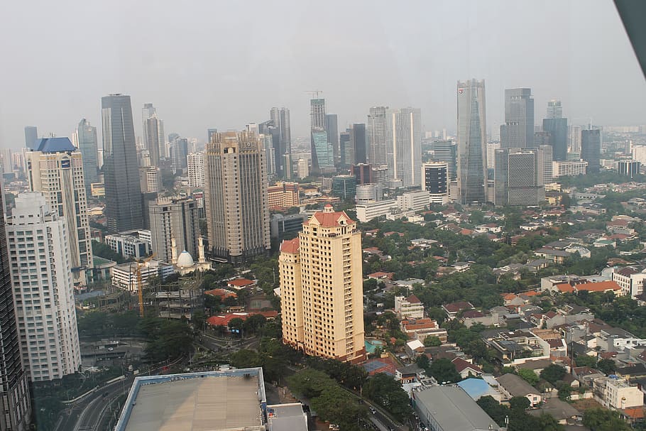 indonesia, scbd sudirman, building exterior, built structure HD wallpaper