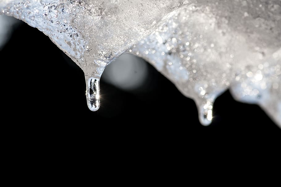drip, snow, ice, icicle, contrast, cold, winter, nature, frozen HD wallpaper