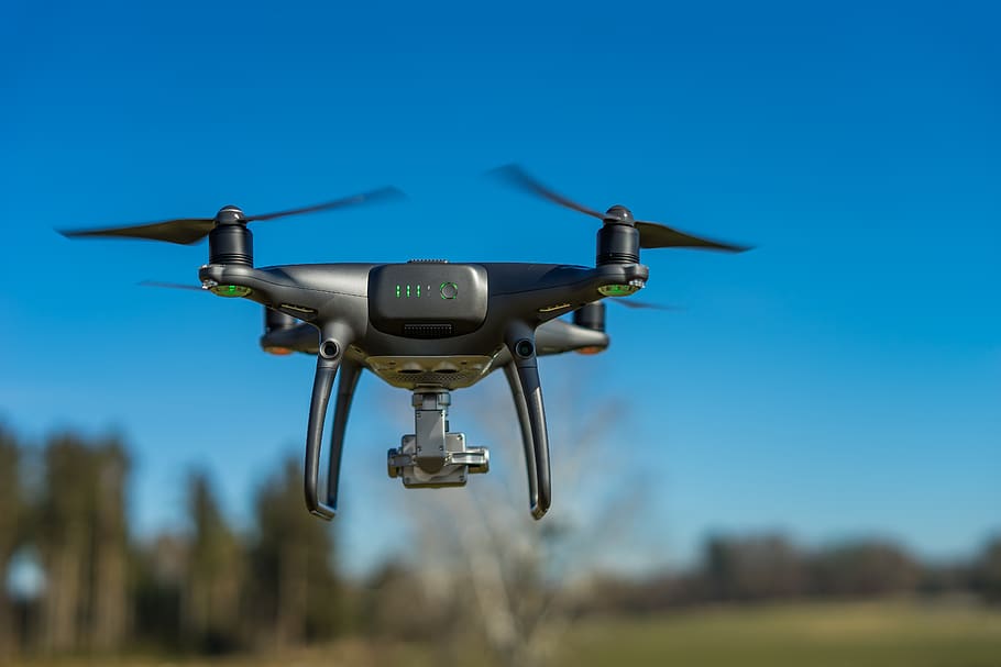 drone, uav, quadrocopter, hobby, sky, illuminated, aircraft HD wallpaper