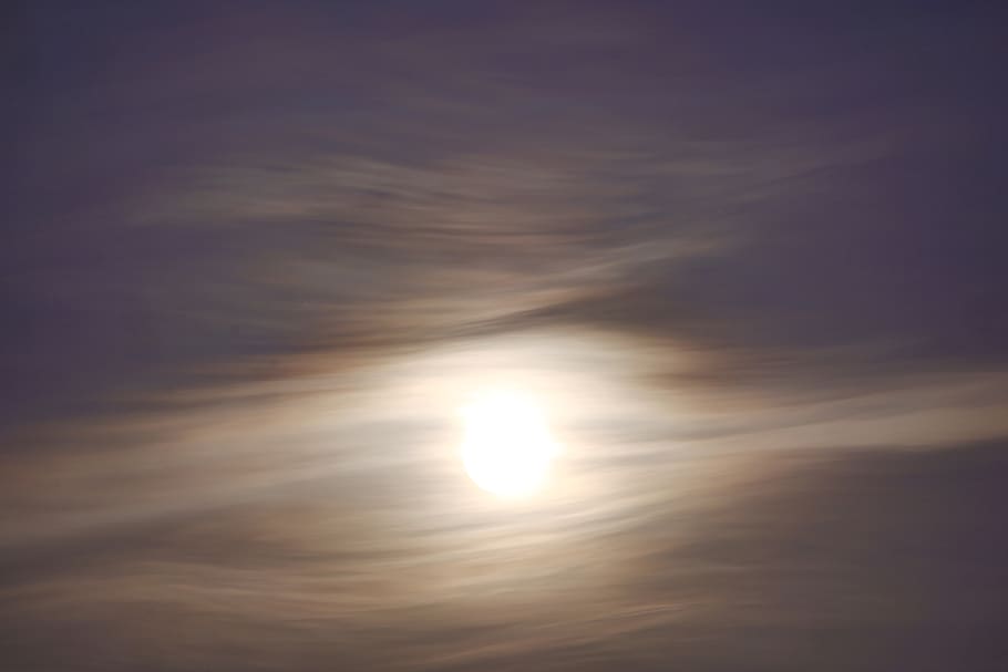 hdwallpaper, background, moon, sun, minimalism, sky, tranquility HD wallpaper