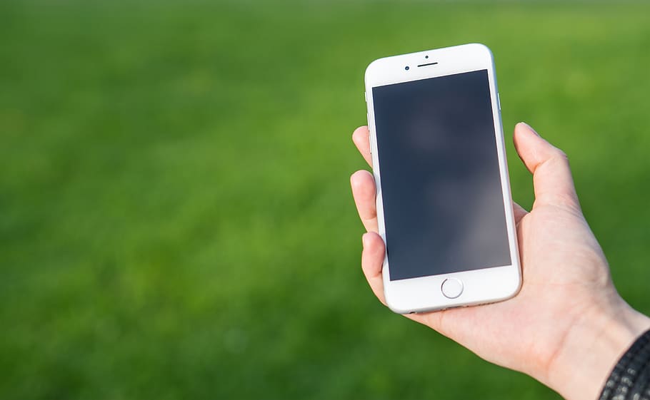 Person Holding Gold Iphone 6 on Off Mode, blur, cellular, cellular telephone HD wallpaper