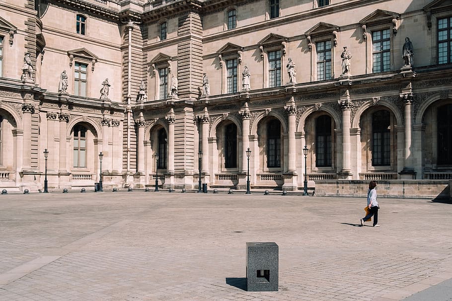 france, paris, louvre museum, architecture, building exterior HD wallpaper